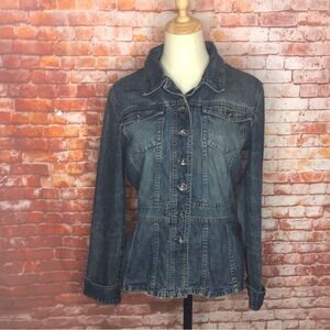 Vintage DKNY Jeans Fitted Denim Button Down Jacket